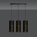 Fakse 3 cylinders medium hanging lamp black marbled 3x E27