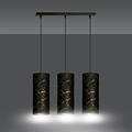 Fakse 3 cylinders medium hanging lamp black marbled 3x E27