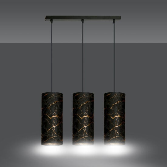 Emibig Emibig Fakse 3 cylinders medium hanging lamp black marbled 3x E27 - Ideal for a modern touch in any room