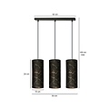 Fakse 3 cylinders medium hanging lamp black marbled 3x E27