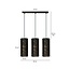 Fakse lampe à suspension moyenne 3 cylindres noir marbré 3x E27