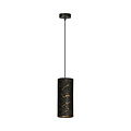 Emibig Emibig Fakse lampe suspendue à cylindre unique noir marbré E27 - Idéale pour les intérieurs modernes