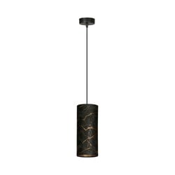 Emibig Fakse single cylinder hanging lamp black marbled E27