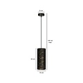Emibig Emibig Fakse enkele cilinder hanglamp zwart gemarbreerd E27 - Perfect voor moderne interieurs
