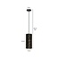 Emibig Emibig Fakse enkele cilinder hanglamp zwart gemarbreerd E27 - Perfect voor moderne interieurs