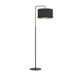 Lampadaire Middelfart courbé noir rond 1x E27