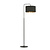 Middelfart vloerlamp gebogen zwarte rond 1x E27