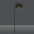 Middelfart floor lamp curved black round 1x E27