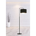 Lampadaire Middelfart courbé noir rond 1x E27