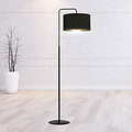 Middelfart floor lamp curved black round 1x E27