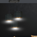 Middelfart 3 lamp hanging lamp black round shades 3x E27