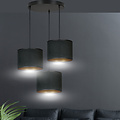 Emibig Emibig Middelfart lámpara colgante 3 lámparas negro pantallas redondas 3x E27 - Ideal para interiores modernos