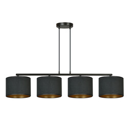 Emibig Middelfart mooie brede hanglamp zwart rond 4x E27
