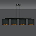 Emibig Middelfart schöne breite Hängeleuchte schwarz rund 4x E27 - Ideal für eine warme Atmosphäre in Ihrem Zuhause