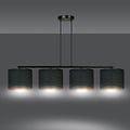 Emibig Middelfart schöne breite Hängeleuchte schwarz rund 4x E27 - Ideal für eine warme Atmosphäre in Ihrem Zuhause