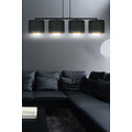 Middelfart mooie brede hanglamp zwart rond 4x E27