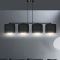 Emibig Middelfart schöne breite Hängeleuchte schwarz rund 4x E27 - Ideal für eine warme Atmosphäre in Ihrem Zuhause