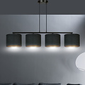 Middelfart mooie brede hanglamp zwart rond 4x E27