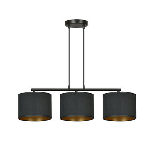 Middelfart hanging lamp black round shades 3x E27