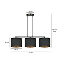 Emibig Emibig Middelfart hanging lamp black round shades 3x E27 - Perfect lighting for any space