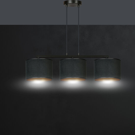 Emibig Emibig Middelfart hanging lamp black round shades 3x E27 - Perfect lighting for any space