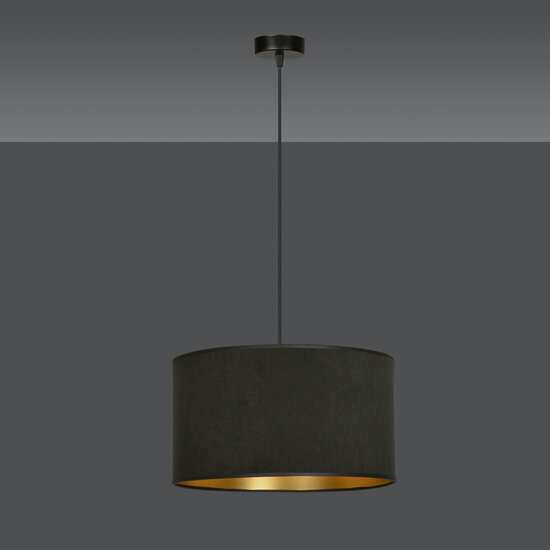 Middelfart hanging lamp black round E27