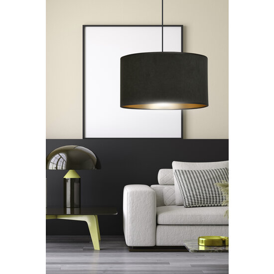 Emibig Emibig Middelfart hanglamp zwarte rond E27 - Perfect voor een strak interieur
