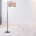 Norddjurs vloerlamp gebogen roze rond 1x E27