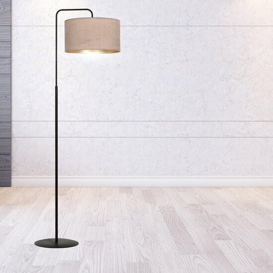 Norddjurs vloerlamp gebogen roze rond 1x E27
