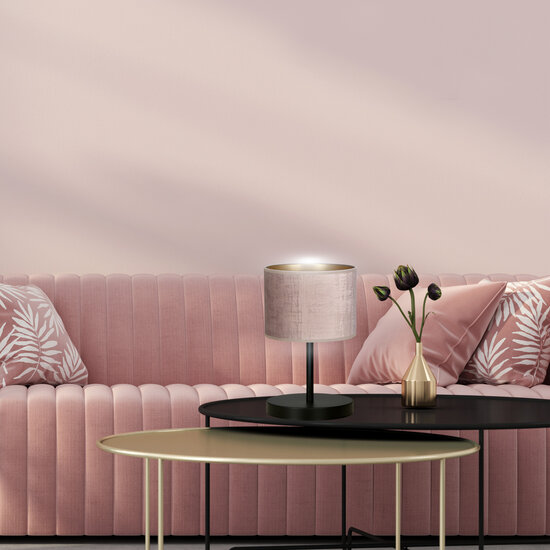 Emibig Emibig lámpara de mesa Norddjurs rosa 1x E27 - Iluminación ideal para tu dormitorio