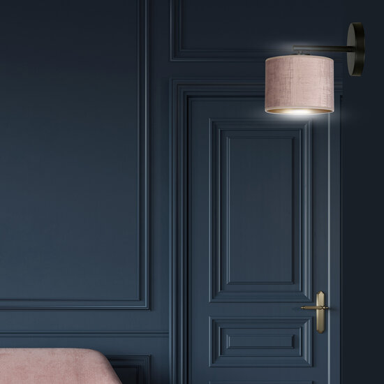 Emibig Emibig Norddjurs elegante lámpara de pared beige rosa E27 - Ideal para crear un ambiente acogedor
