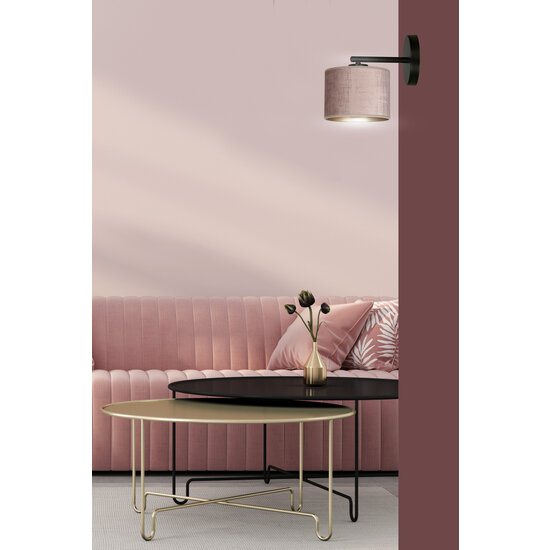 Norddjurs elegante beige-rosa Wandleuchte E27