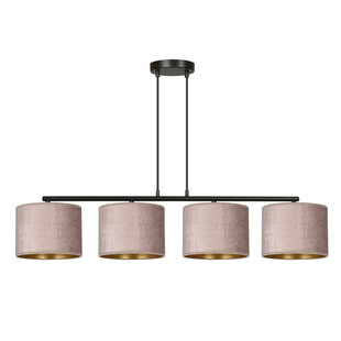 Emibig Norddjurs schöne breite Hängeleuchte rosa rund 4x E27