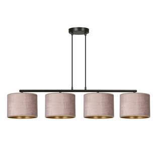 Norddjurs beautiful wide hanging lamp pink round 4x E27