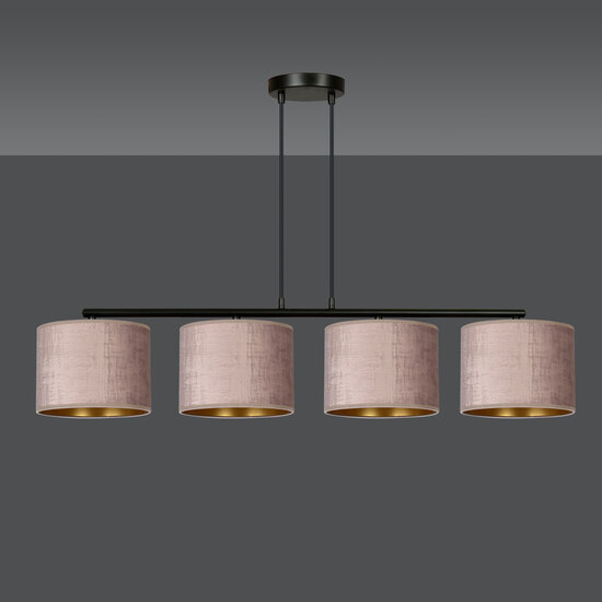 Emibig Emibig Norddjurs belle large lampe suspendue rose ronde 4x E27 - Éclairage idéal pour chaque espace