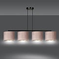 Emibig Emibig Norddjurs belle large lampe suspendue rose ronde 4x E27 - Éclairage idéal pour chaque espace