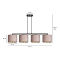 Emibig Emibig Norddjurs hermosa lámpara colgante ancha rosa redonda 4x E27 - Iluminación ideal para cualquier espacio