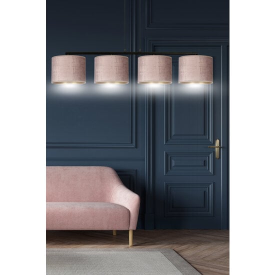 Emibig Emibig Norddjurs belle large lampe suspendue rose ronde 4x E27 - Éclairage idéal pour chaque espace