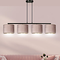 Norddjurs mooie brede hanglamp roze rond 4x E27