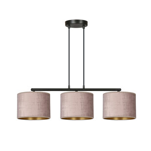 Emibig Lampe suspendue Norddjurs rose abat-jours ronds 3x E27