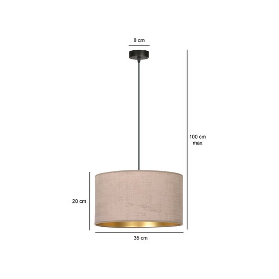 Emibig Emibig Lámpara colgante Norddjurs rosa redonda E27 - Diseño escandinavo para cualquier espacio