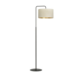 Jammerbugt floor lamp curved beige round 1x E27