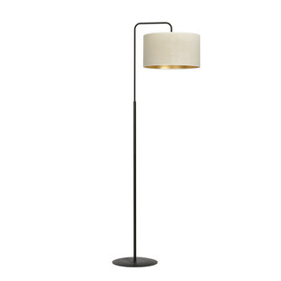 Jammerbugt vloerlamp gebogen beige rond 1x E27