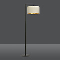 Lampadaire Jammerbugt courbé beige rond 1x E27