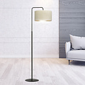 Jammerbugt floor lamp curved beige round 1x E27