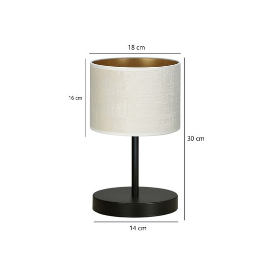 Jammerbugt lámpara de mesa beige 1x E27