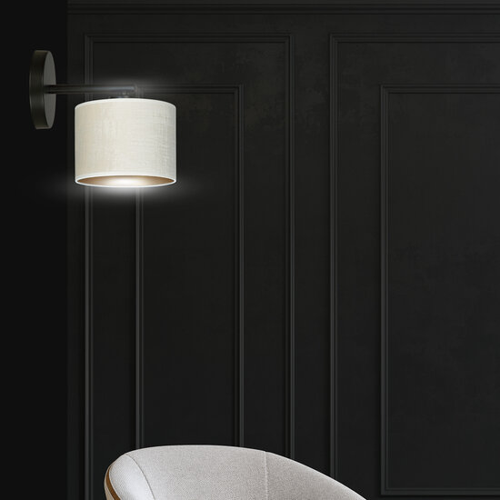 Emibig Emibig Jammerbugt elegante beige ronde wandlamp E27 - Perfect voor sfeervolle verlichting