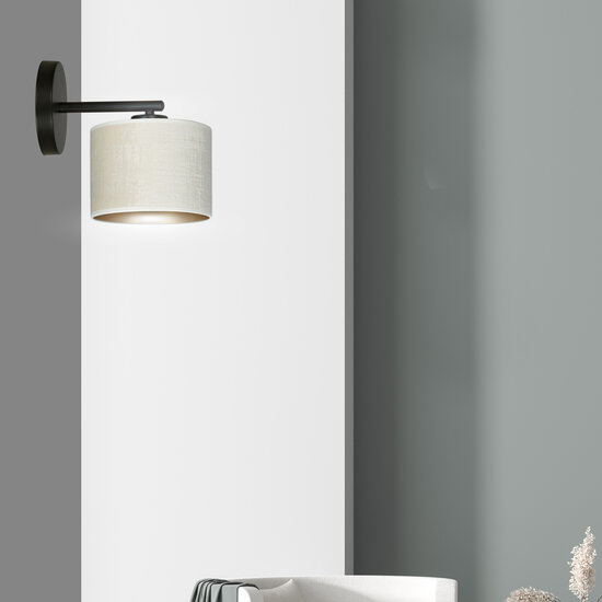 Jammerbugt elegante beige runde Wandleuchte E27