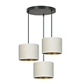 Emibig Emibig Jammerbugt 3 lamp hanging lamp beige round shades 3x E27 - Ideal lighting for any space