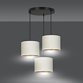 Jammerbugt 3 lamp hanging lamp beige round shades 3x E27